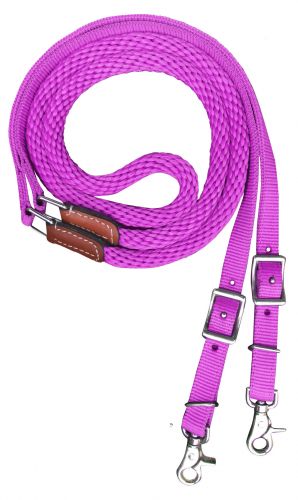 Showman Premium 8' braided nylon contest reins #3